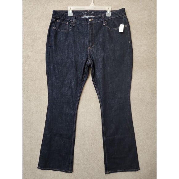 Old Navy Denim - Old Navy Mid Rise Bootcut Jeans Womens 18 Tall Blue Dark Wash NEW